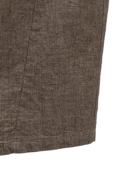 COTTON LINEN WASHER SLIT NECK ONE PIECE