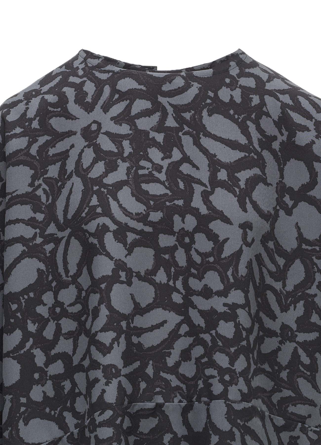 POLYESTER VIELLA FLOWER PRINT ASYMMETRIC PULLOVER – THE SHOP YOHJI