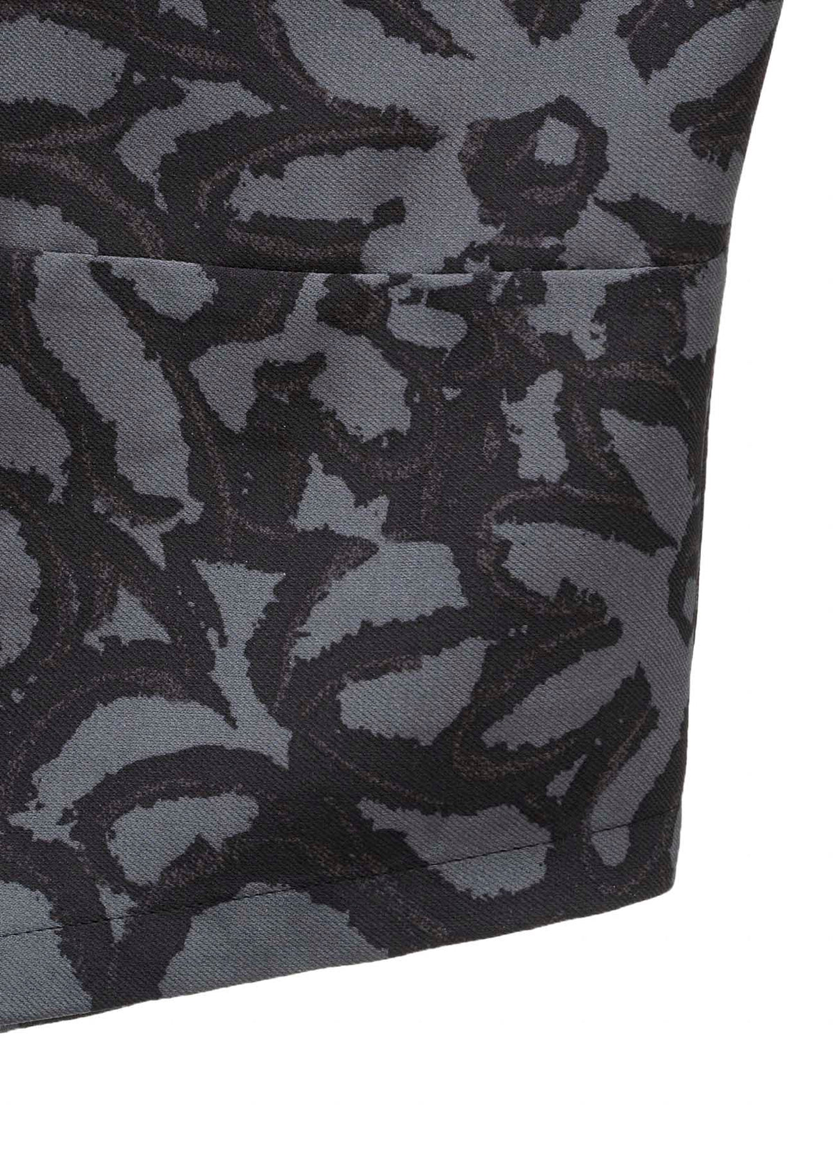 POLYESTER VIELLA FLOWER PRINT ASYMMETRIC PULLOVER
