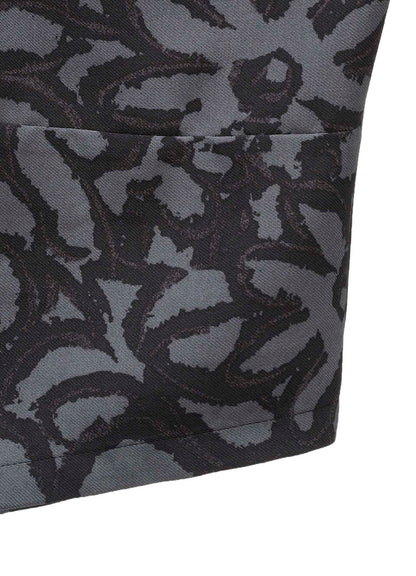 POLYESTER VIELLA FLOWER PRINT ASYMMETRIC PULLOVER
