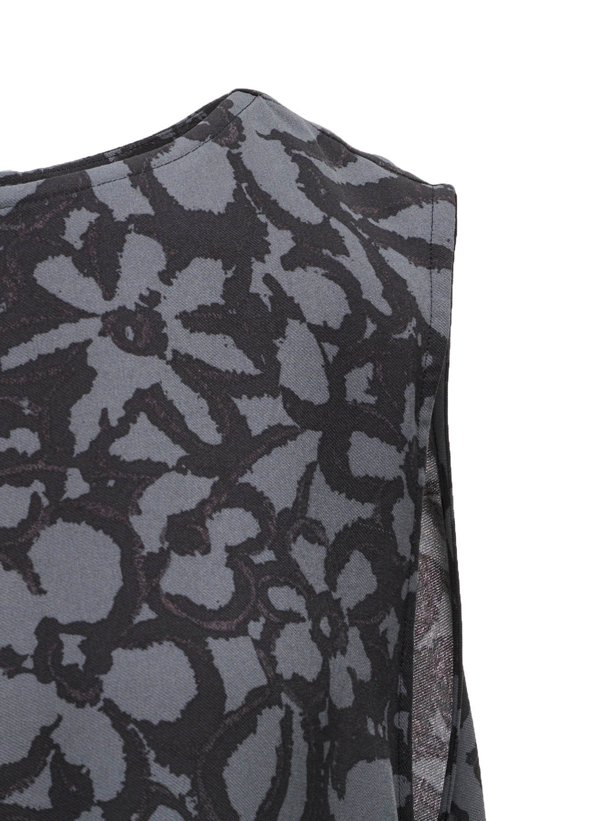 POLYESTER VIELLA FLOWER PRINT ASYMMETRIC HEM VEST