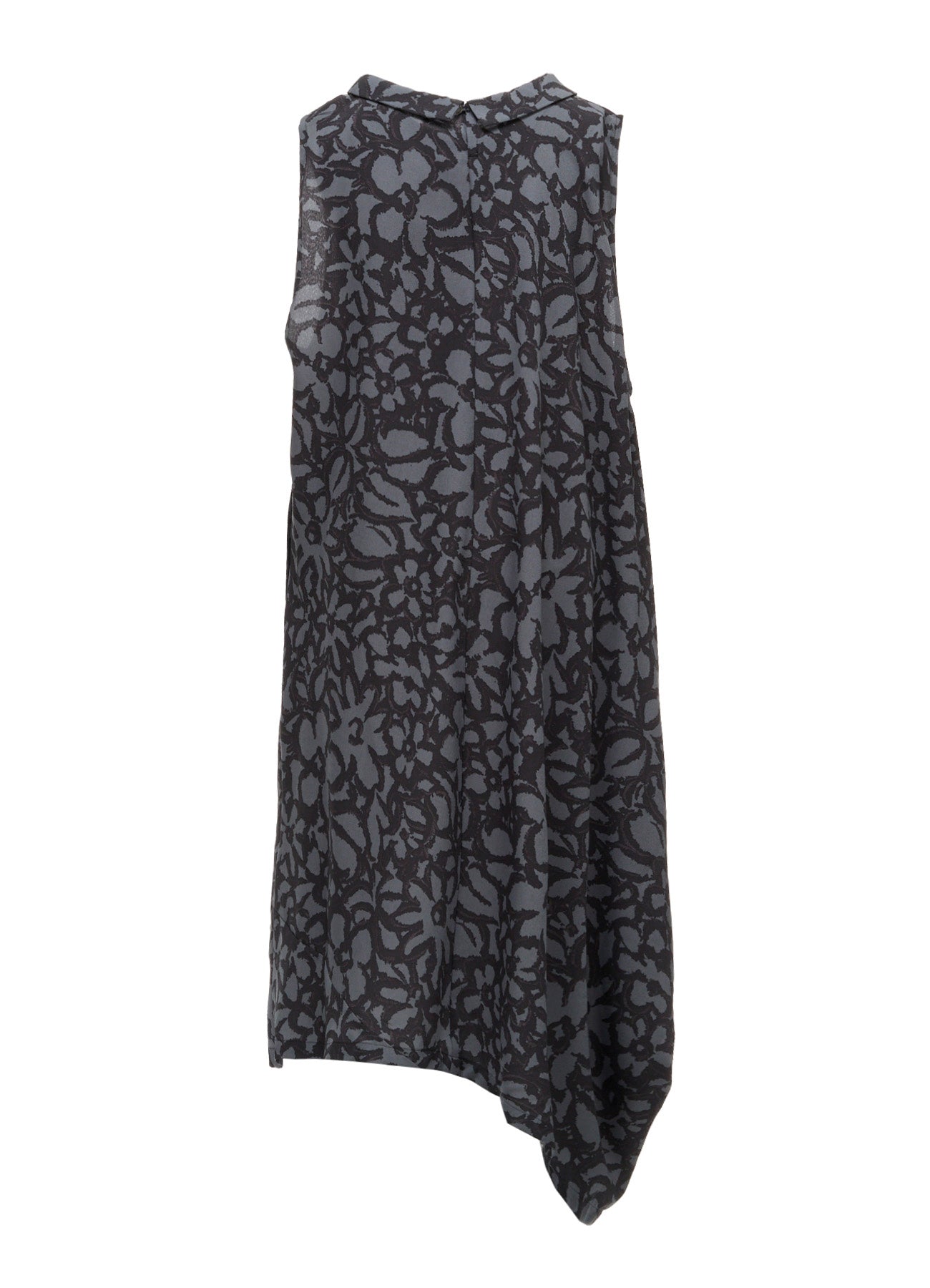 POLYESTER VIELLA FLOWER PRINT ASYMMETRIC HEM JUMPER DRESS