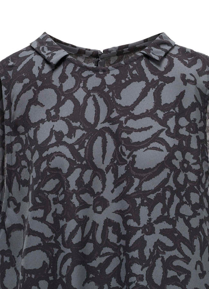 POLYESTER VIELLA FLOWER PRINT ASYMMETRIC HEM JUMPER DRESS