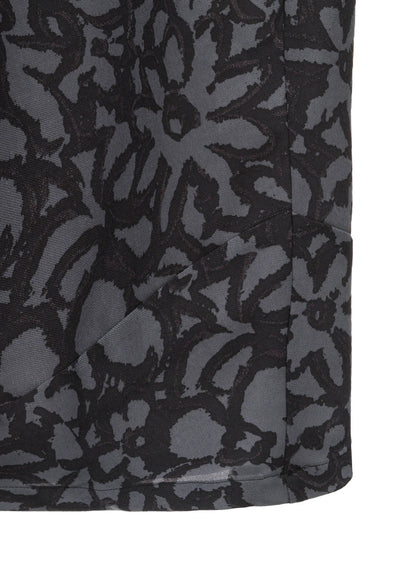 POLYESTER VIELLA FLOWER PRINT ASYMMETRIC HEM JUMPER DRESS
