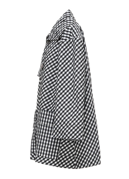 MEMORY TAFFETA PLAID COAT