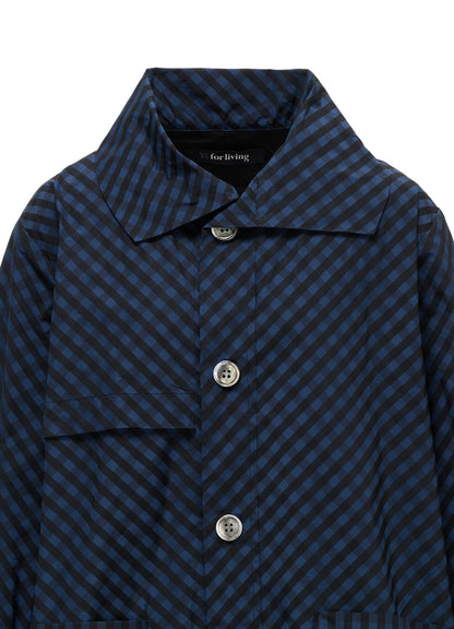 MEMORY TAFFETA PLAID COAT