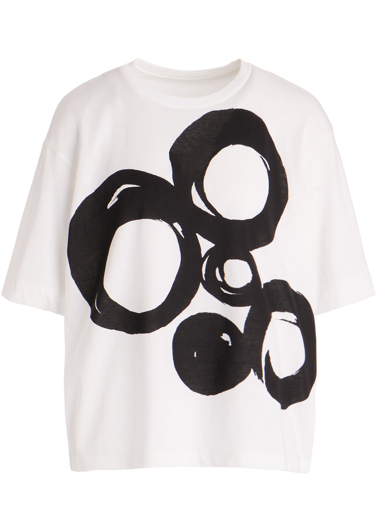 64/2 COTTON JERSEY BIG CIRCLE PRINT HALF SLEEVE SHIRT