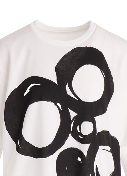 64/2 COTTON JERSEY BIG CIRCLE PRINT HALF SLEEVE SHIRT