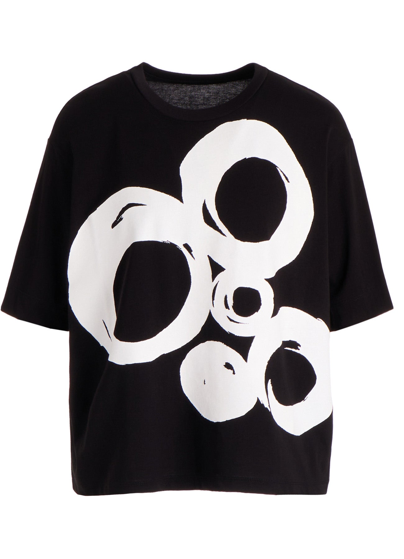 64/2 COTTON JERSEY BIG CIRCLE PRINT HALF SLEEVE SHIRT