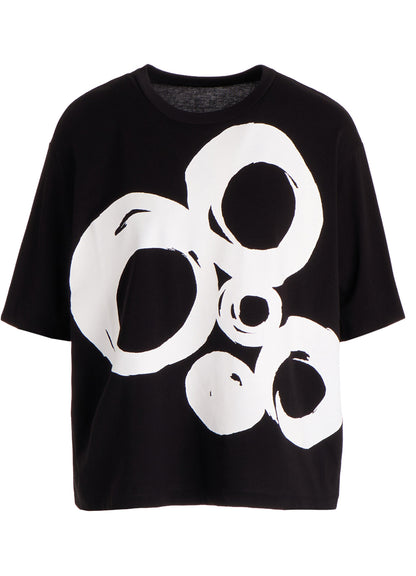 64/2 COTTON JERSEY BIG CIRCLE PRINT HALF SLEEVE SHIRT