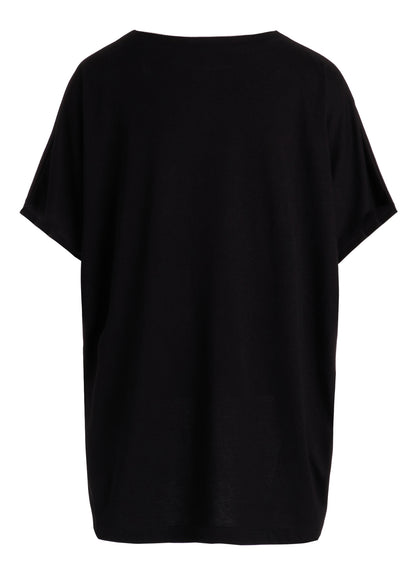 COTTON RAYON JERSEY DOLMAN SLEEVE TUNIC