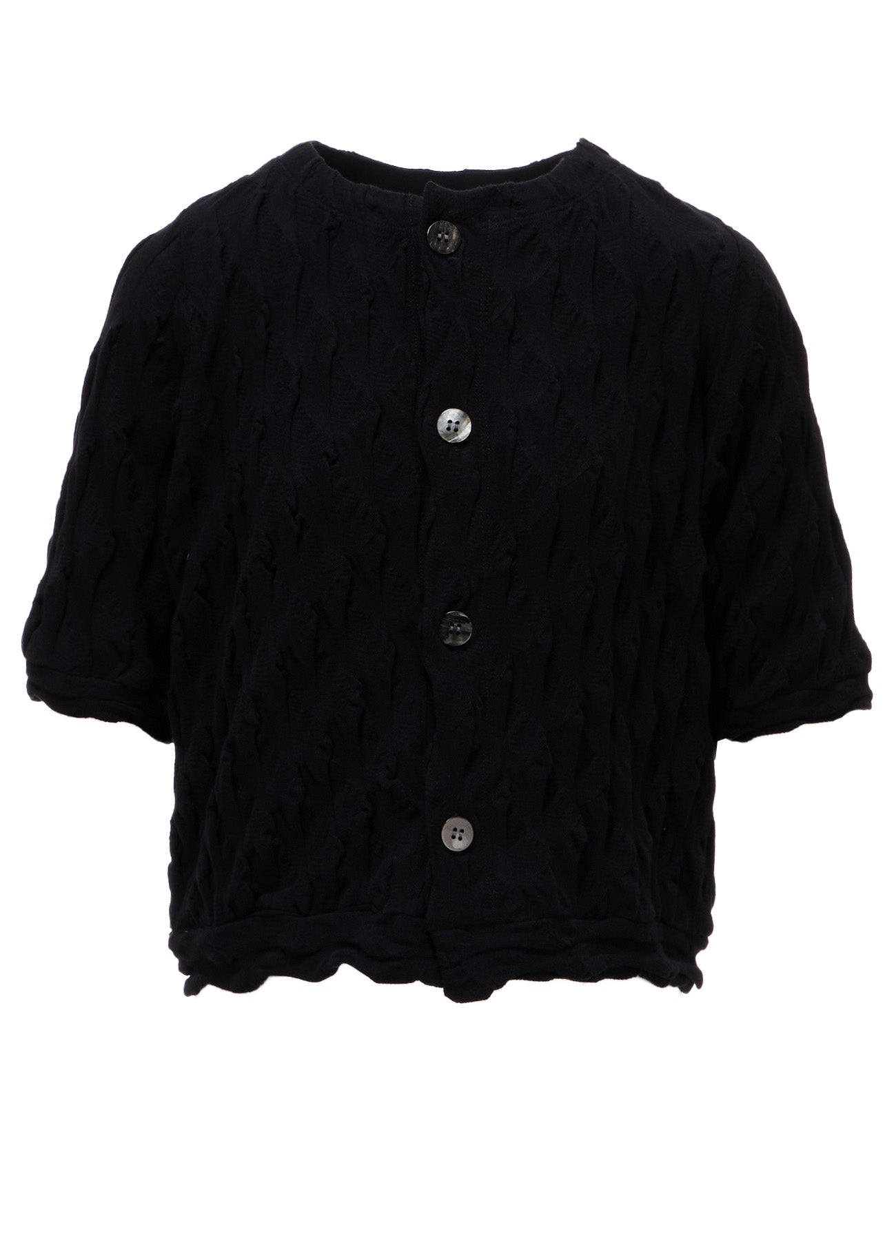 トップス Yohji Yamamoto Brand New w/Tag Cardigan HARD TWIST JACQUARD HALF SLEEVE CARDIGAN – THE SHOP YOHJI YAMAMOTO