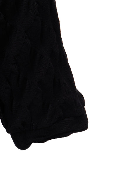 HARD TWIST JACQUARD HALF SLEEVE CARDIGAN