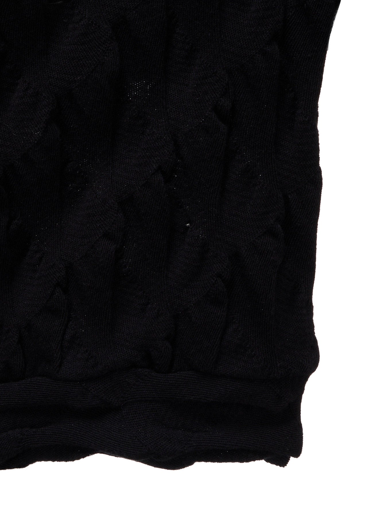 HARD TWIST JACQUARD HALF SLEEVE CARDIGAN