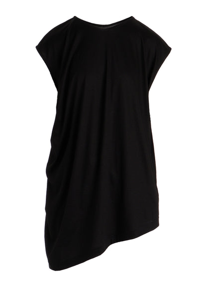 TENCEL COTTON JERSEY ASYMMETRIC HEM VEST