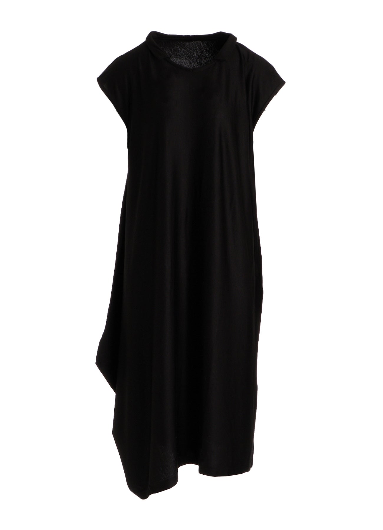 TENCEL COTTON JERSEY ASYMMETRIC HEM JUMPER DRESS
