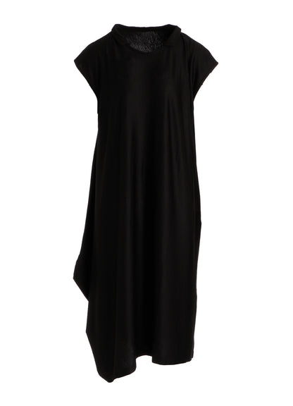 TENCEL COTTON JERSEY ASYMMETRIC HEM JUMPER DRESS