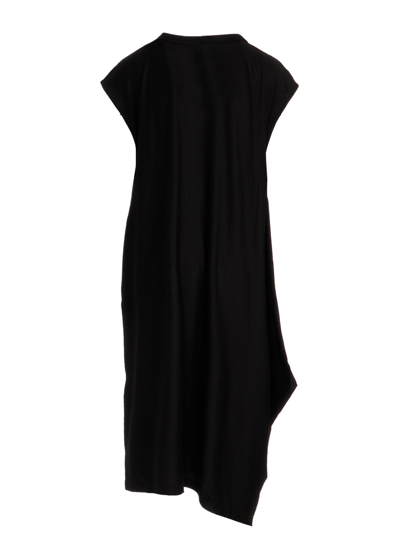 TENCEL COTTON JERSEY ASYMMETRIC HEM JUMPER DRESS
