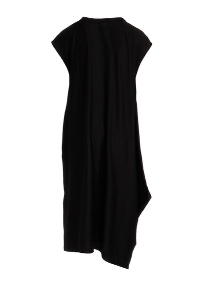 TENCEL COTTON JERSEY ASYMMETRIC HEM JUMPER DRESS
