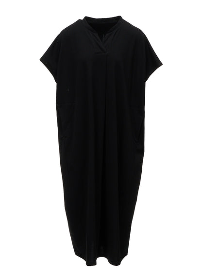LONG STAPLE COTTON JERSEY SLIT NECK ONE PIECE