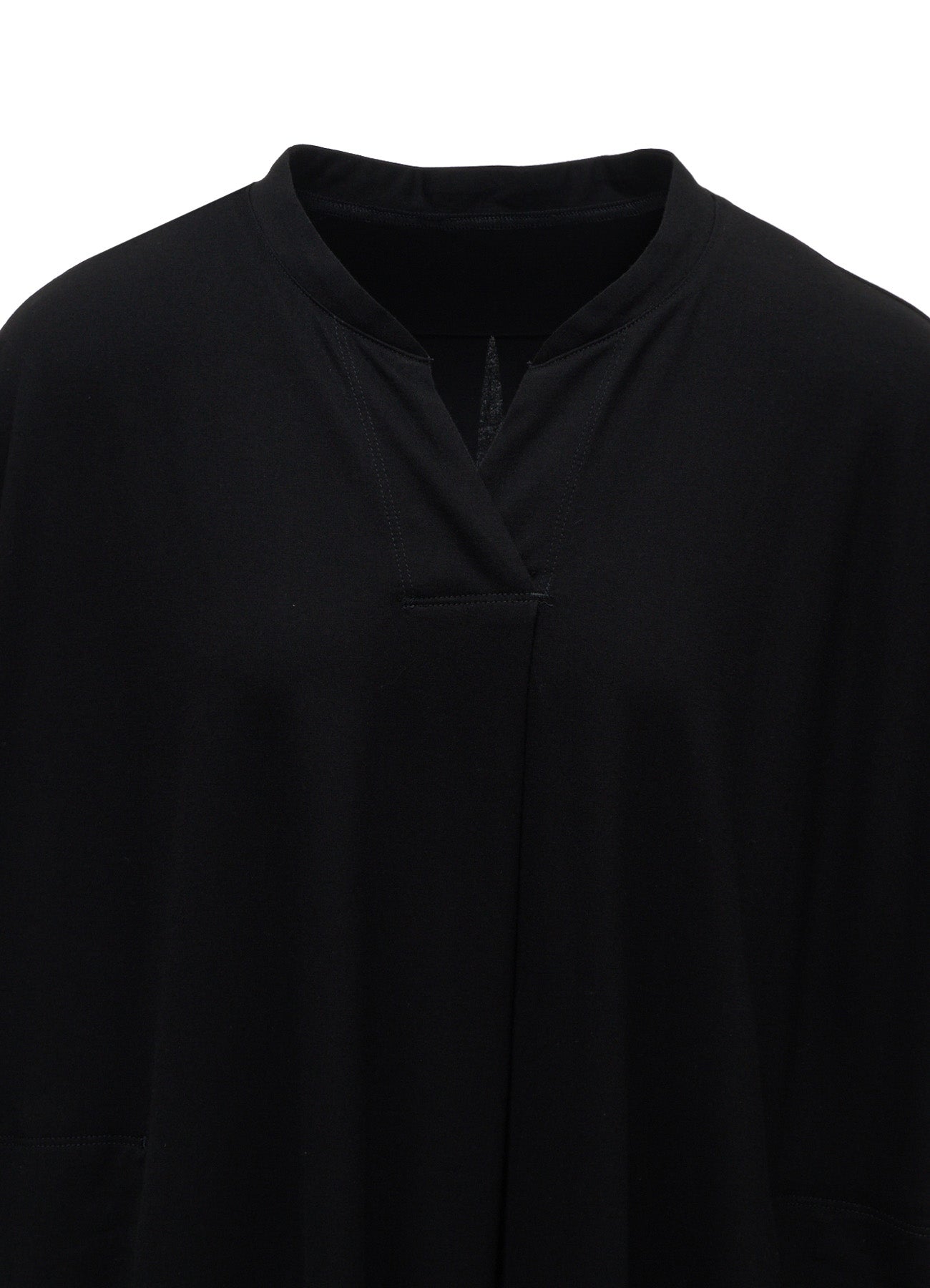 LONG STAPLE COTTON JERSEY SLIT NECK ONE PIECE
