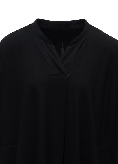LONG STAPLE COTTON JERSEY SLIT NECK ONE PIECE
