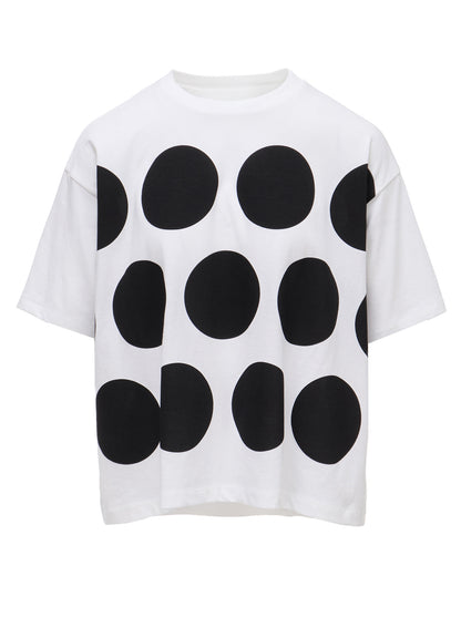 COTTON JERSEY DOT PRINT T-SHIRT