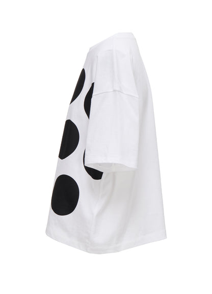 COTTON JERSEY DOT PRINT T-SHIRT