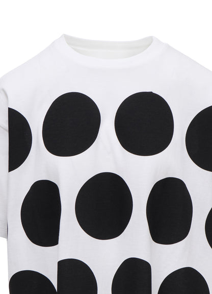 COTTON JERSEY DOT PRINT T-SHIRT
