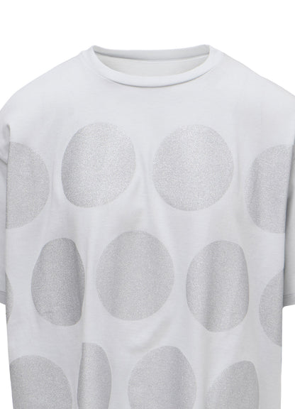 COTTON JERSEY DOT PRINT T-SHIRT