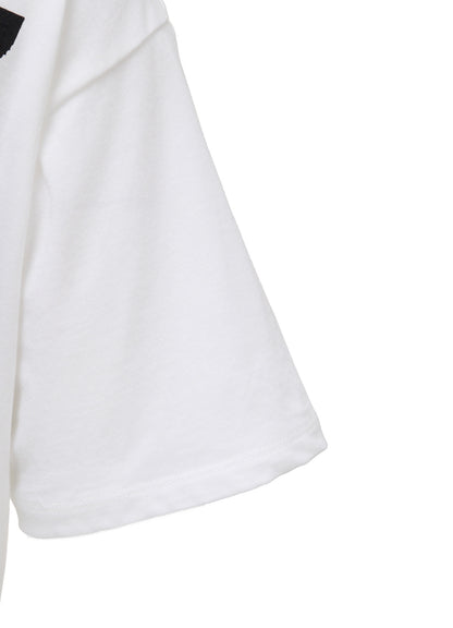 COTTON JERSEY HOUNDSTOOTH PRINT T-SHIRT