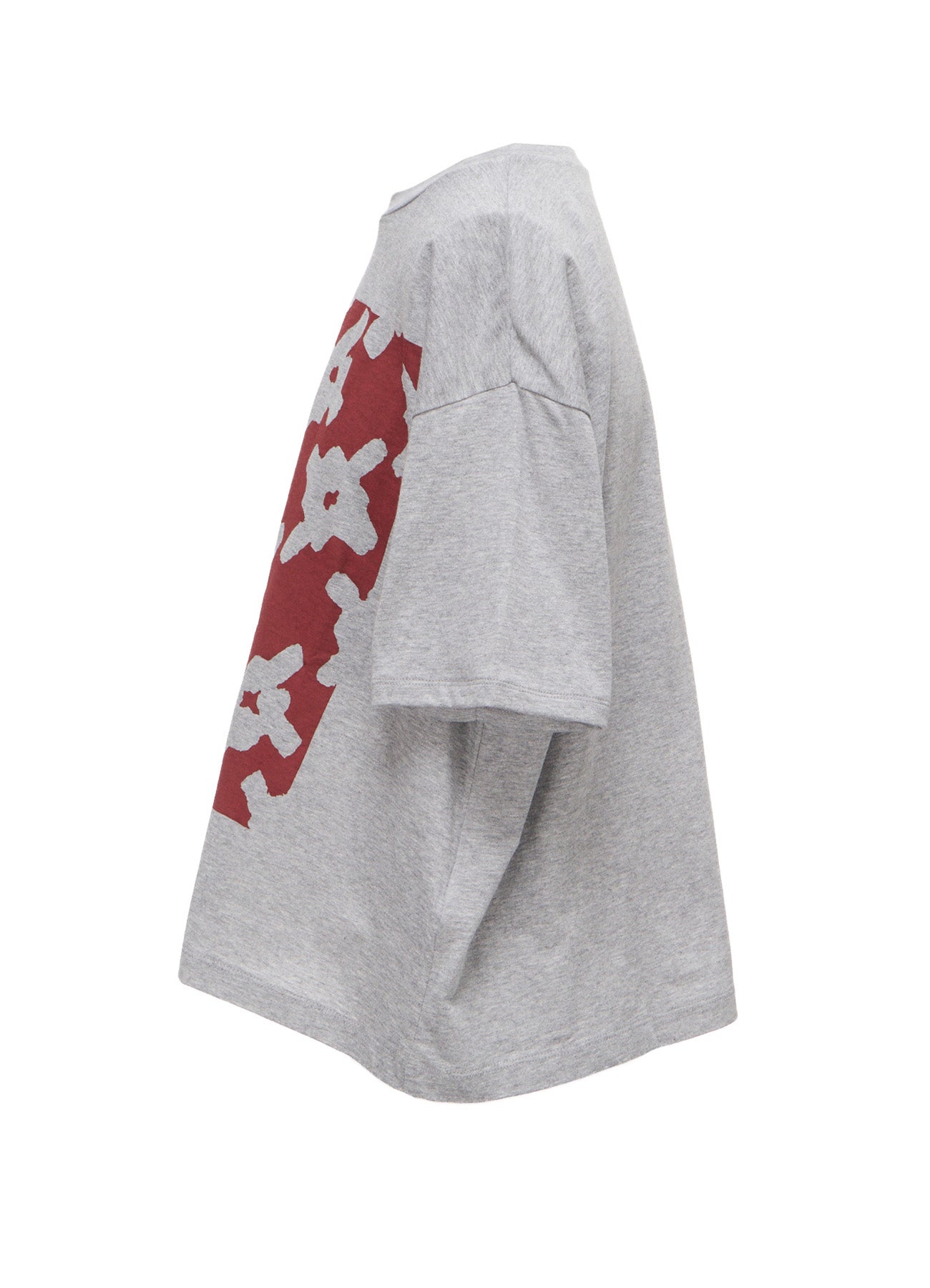COTTON JERSEY HOUNDSTOOTH PRINT T-SHIRT
