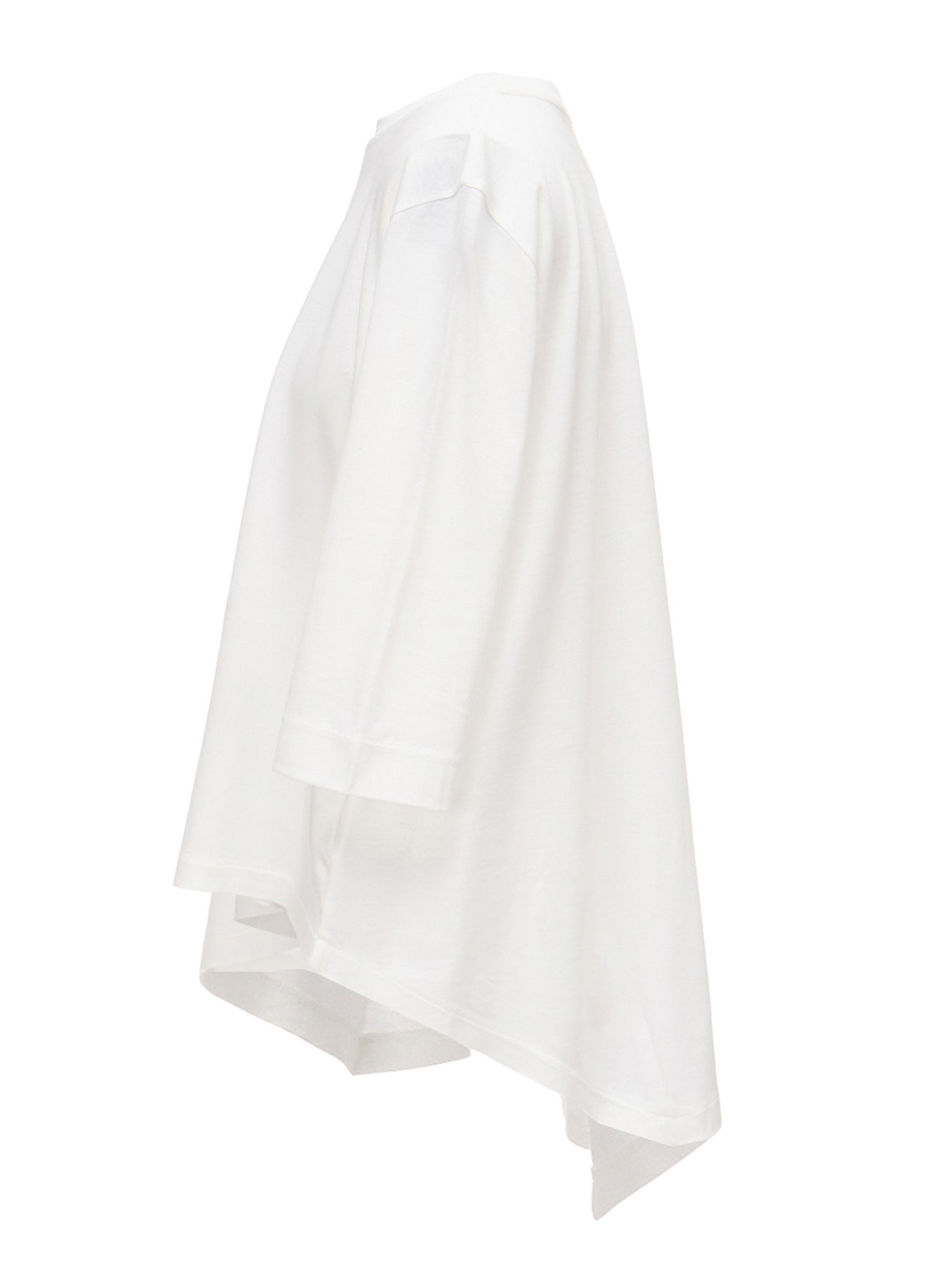 TENCEL COTTON JERSEY ASYMMETRIC HEM SHIRT
