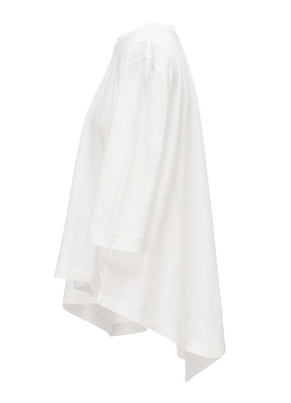 TENCEL COTTON JERSEY ASYMMETRIC HEM SHIRT