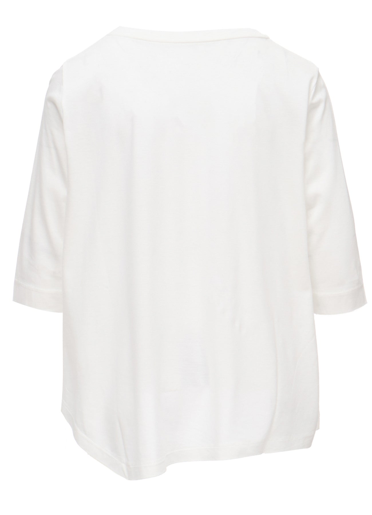 TENCEL COTTON JERSEY ASYMMETRIC HEM SHIRT