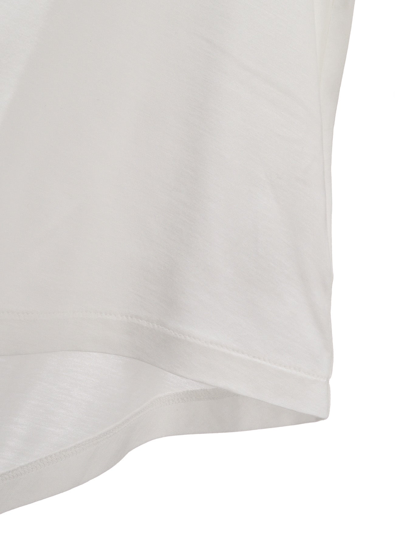 TENCEL COTTON JERSEY ASYMMETRIC HEM SHIRT