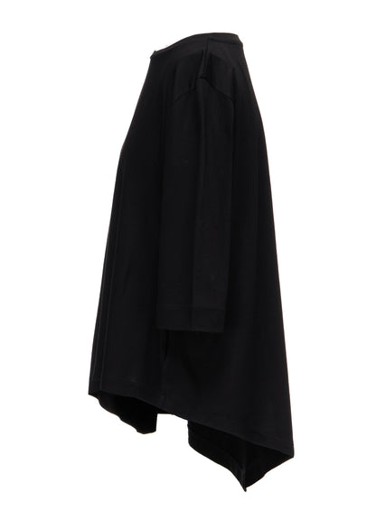 TENCEL COTTON JERSEY ASYMMETRIC HEM SHIRT