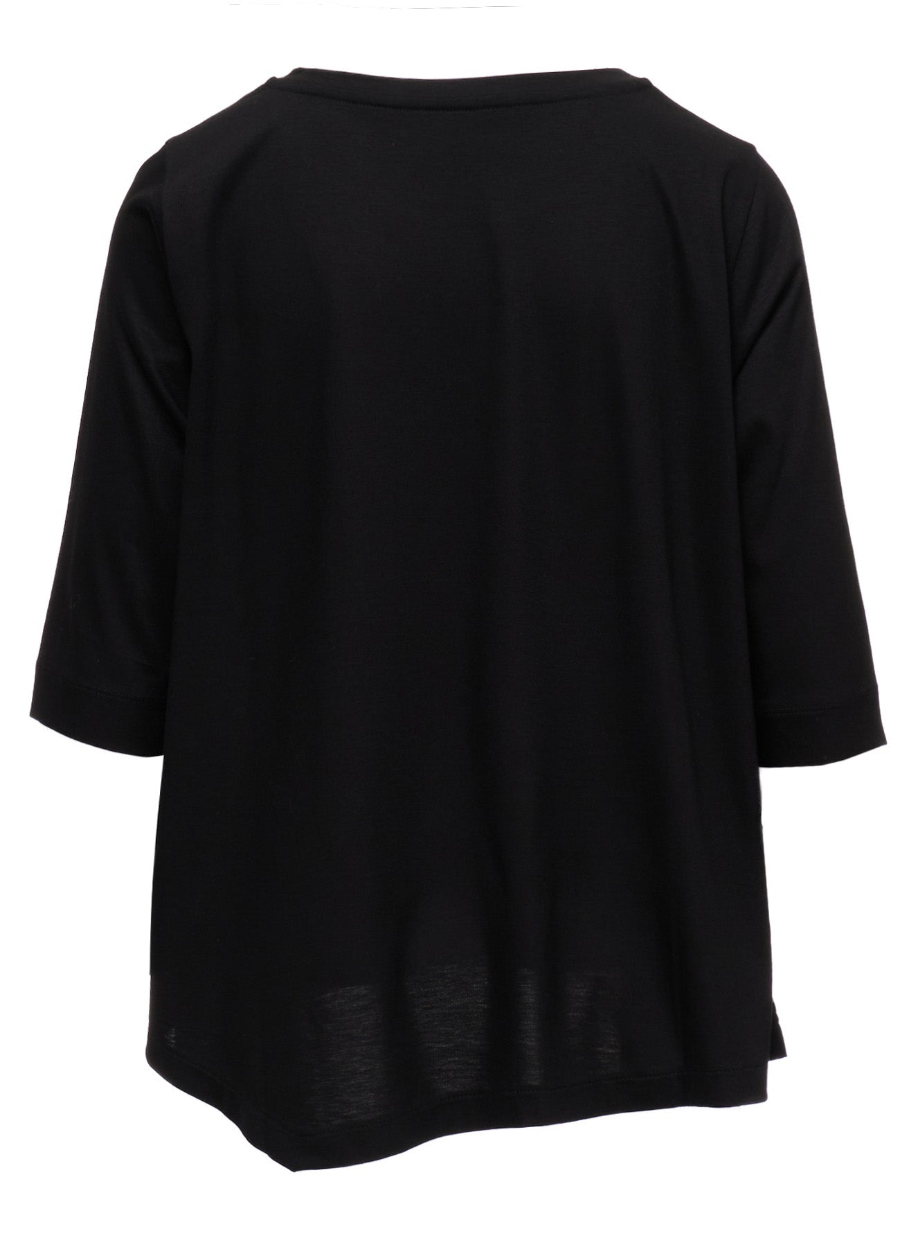 TENCEL COTTON JERSEY ASYMMETRIC HEM SHIRT