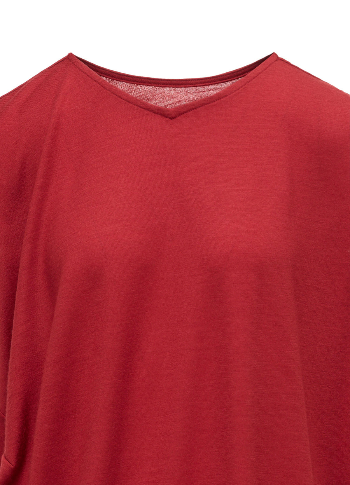 WASHABLE WOOL JERSEY ASYMMETRIC HEM VEST