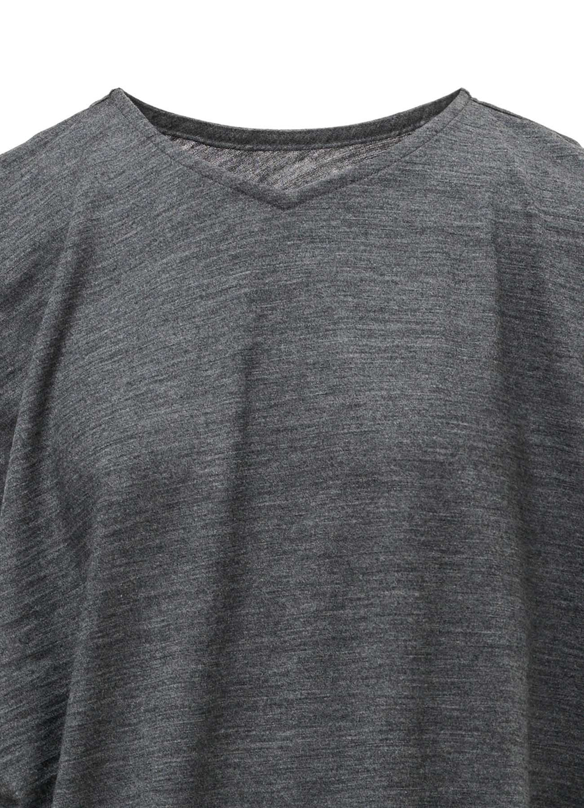WASHABLE WOOL JERSEY ASYMMETRIC HEM VEST