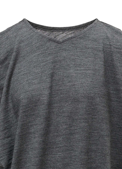 WASHABLE WOOL JERSEY ASYMMETRIC HEM VEST