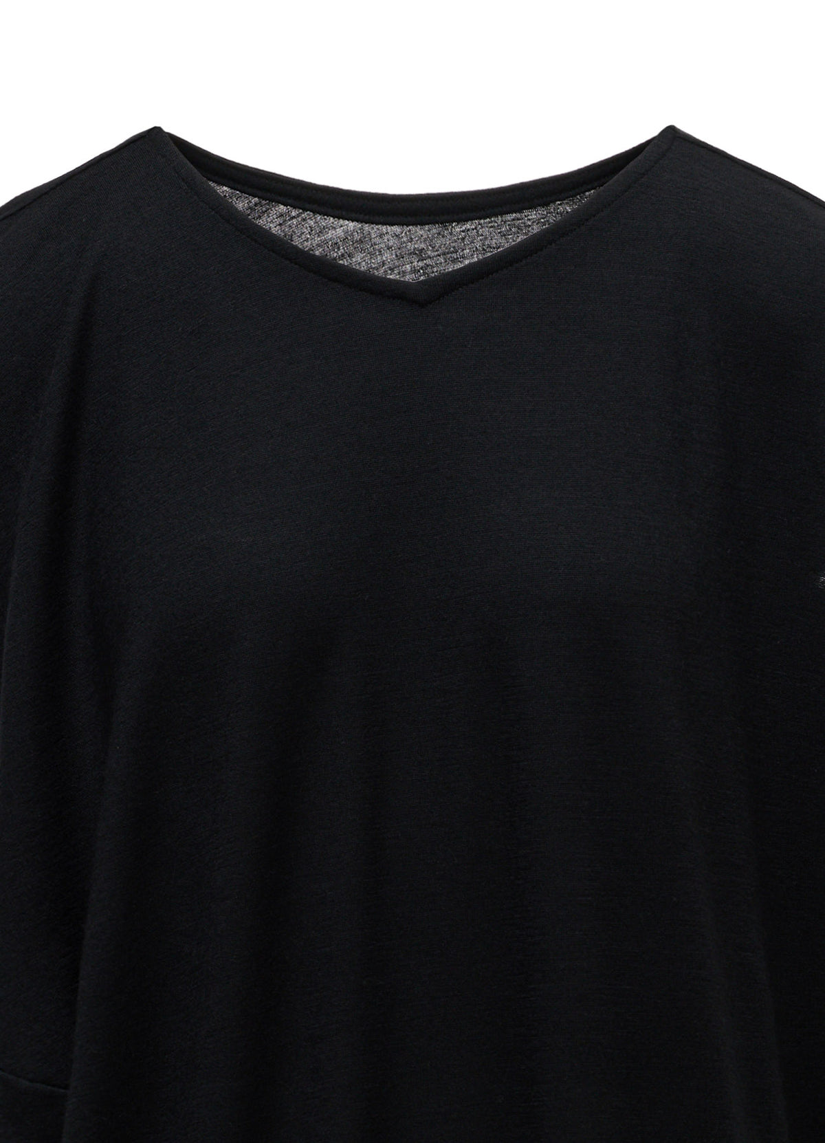 WASHABLE WOOL JERSEY ASYMMETRIC HEM VEST