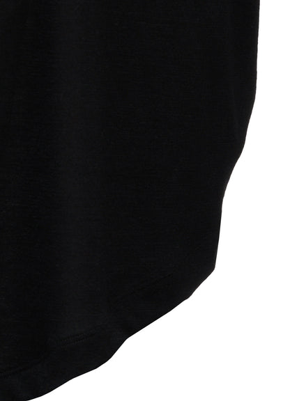 WASHABLE WOOL JERSEY ASYMMETRIC HEM VEST