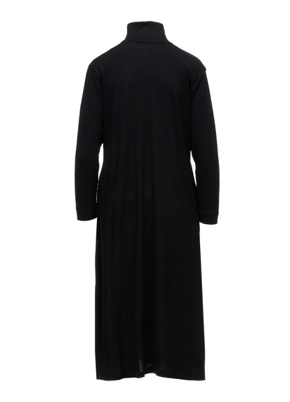 WASHABLE WOOL JERSEY HIGH NECK ONE PIECE