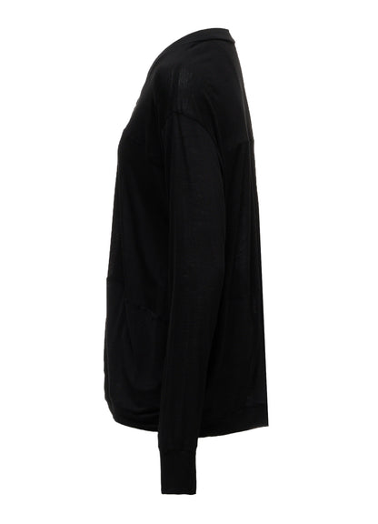 RAYON SILK JERSEY SWITCHING CARDIGAN