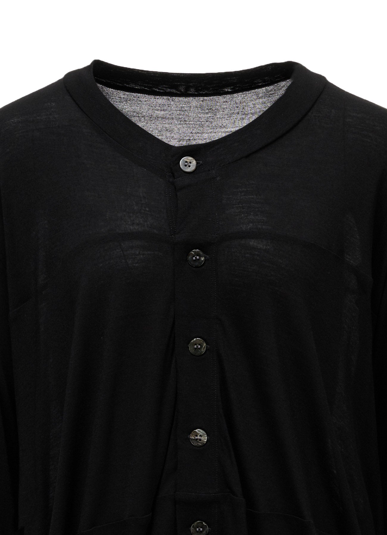 RAYON SILK JERSEY SWITCHING CARDIGAN