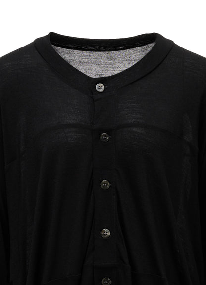 RAYON SILK JERSEY SWITCHING CARDIGAN