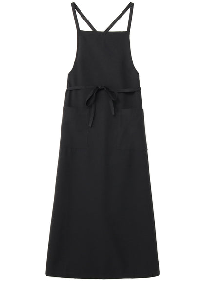 POLYESTER CHAMBRAY APRON DRESS