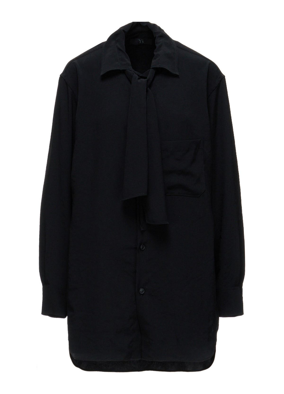 Y's OCCATION - TA/PE CREPE DE CHINE BOW-TIE BLOUSE