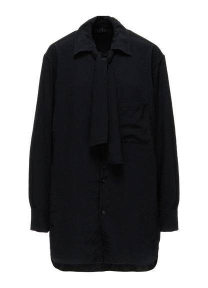 Y's OCCATION - TA/PE CREPE DE CHINE BOW-TIE BLOUSE